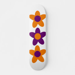 Groovy Riant Retro Blume Minimalistisch Skateboard