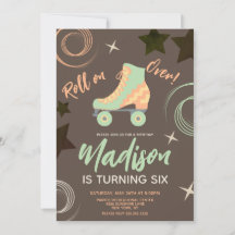 Groovy Roller Skate Rollerskating Geburtstagsparty