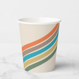 Groovy Roller Skaten Party Cups | Streifen Pappbecher