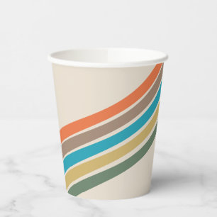Groovy Roller Skaten Party Cups Streifen Pappbecher