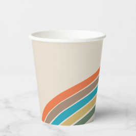 Groovy Roller Skaten Party Cups | Streifen Pappbecher