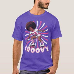 Groovy Roller Skater Retro 70er Jahre Vibes lustig T-Shirt