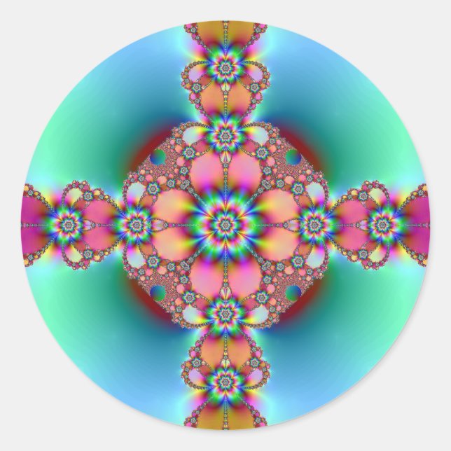 Groovy Runder Aufkleber (Vorderseite)
