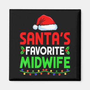 Groovy Santas Lieblings-Hebamme Krankenpfleger Wei Magnet