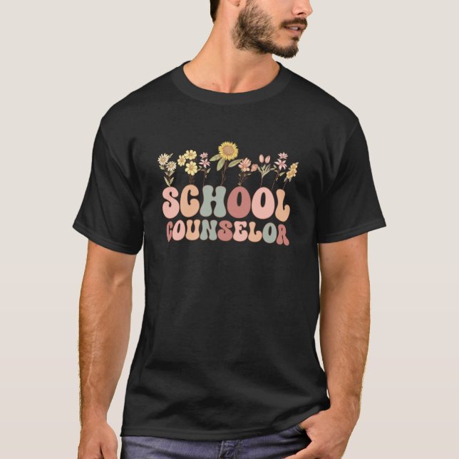 Groovy School Counselor Appreciation Week back to  T-Shirt (Vorderseite)