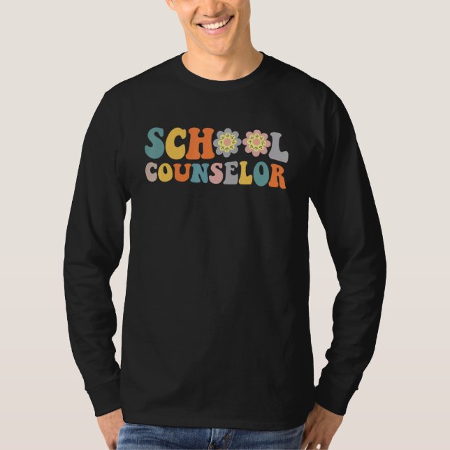 Groovy School Counselor Back To School Counselor H T-Shirt (Vorderseite)