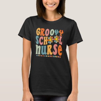 Groovy School Krankenschwester farbenfrohe Daisy z T-Shirt