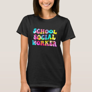 Groovy Schulsozialarbeiter Tie Dye Würdigung S T-Shirt