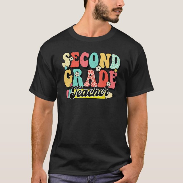 Groovy Second Grade Teacher First Day 2nd Grade Gr T-Shirt (Vorderseite)