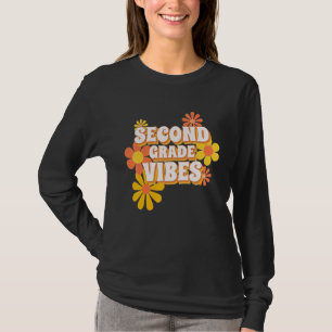 Groovy Second Grade Vibes Retro Zurück zur Schule T-Shirt