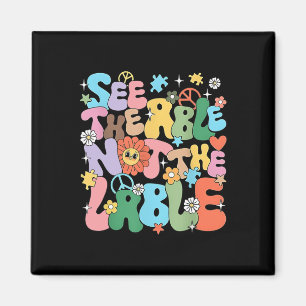 Groovy See The Able Not The Label Autismus-Bewusst Magnet