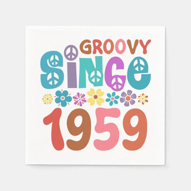 Groovy seit 1959 serviette (Vorderseite)