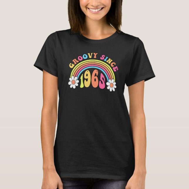 Groovy Seit 1965 Vintag Retro Geburtstag T-Shirt (Vorderseite)