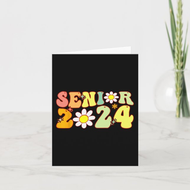 Groovy Senior 2024 Zurück zur Abschluss-Klasse Karte (Vorderseite)