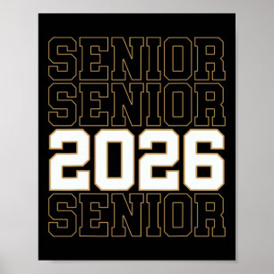 Groovy Senior 2026 Abiturient 2026 Absolvent Senio Poster