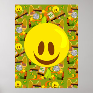 Groovy Seventies Pattern Poster