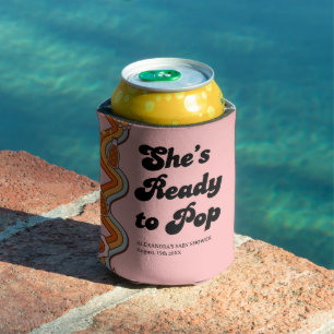 Groovy Sie ist bereit Retro staubiges Rosa zu spre Dosenkühler