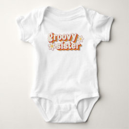 Groovy Sister Baby Bodysuit | Retro Daisy Blume P Baby Strampler