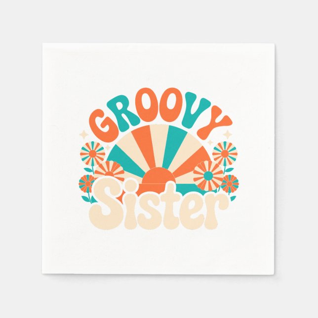 Groovy Sister Boho Vibes (2) Serviette (Vorderseite)