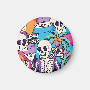 Groovy skeleton magnet