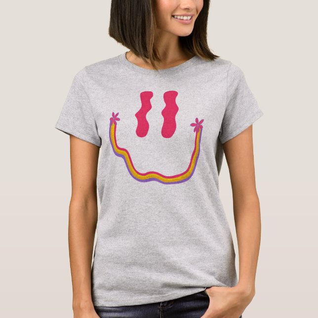 Groovy Smile Tee 🌈✨ (Vorderseite)