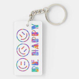 Groovy Smiley - Sei glücklich Schlüsselanhänger