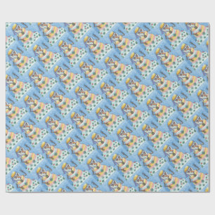 GROOVY SNOWMAN, PEACE SIGN CHRISTMAS GIFT WRAP GESCHENKPAPIER