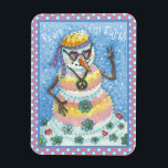 GROOVY SNOWMAN "WELTFRIEDEN" CHRISTMAS MAGNET<br><div class="desc">DAS WAREN DIE TAGE DES POWERS DER BLUME,  DIE KRAWATTE WAR IN UND DER FRIEDENSZEICHEN REGIERTE. HINZUFÜGEN SIE EINE KLEINE LIEBE MIT DIESEM GROSSEN SCHNEEBERN "WELTFRIEDEN" MAGNET Rectangle,  Pink/White Snowball Border *Anpassen... ..suchen Sie nach passenden Elementen Susan Brack Design</div>