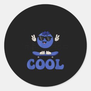 Groovy So Berry Cool Fruchtliebhaber Blaubeersaiso Runder Aufkleber