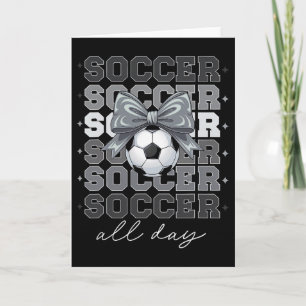 Groovy Soccer Coquette Bow Mädchen Frauen Fußball Karte