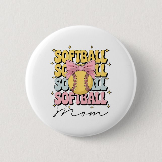 Groovy Softll Mama Mutter Kokette Schleife Softll  Button (Vorderseite)