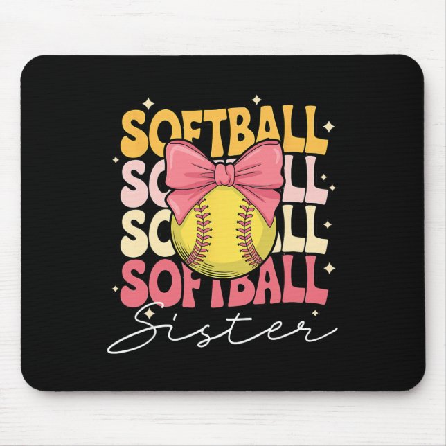 Groovy Softll Sister Coquette Bow Softll  Mousepad (Vorne)