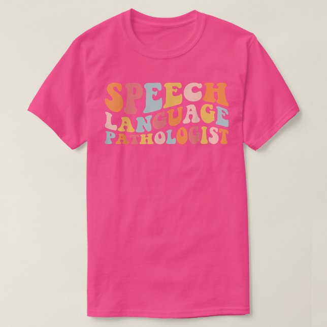 Groovy Speech Language Pathologist Leopard Speech  T-Shirt (Design vorne)