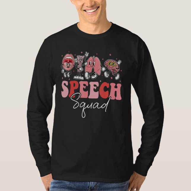 Groovy Speech Therapy Speech Language Pathologist  T-Shirt (Vorderseite)