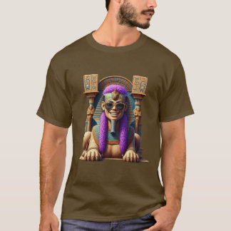 Groovy Sphinx: Pharao mit einer Funky Modern Drehu T-Shirt