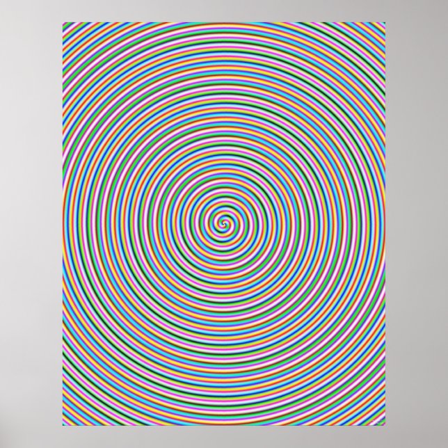 Groovy Spiral Print Poster (Vorne)