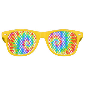 Groovy Spiral Rainbow Gefärbte Krawatte Partybrille