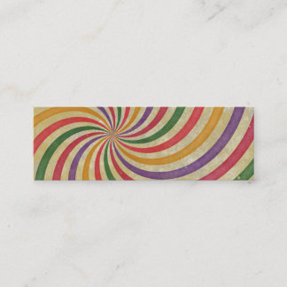 Groovy Spiral Sunbeam Ray Swirl Design grungy Mini Visitenkarte