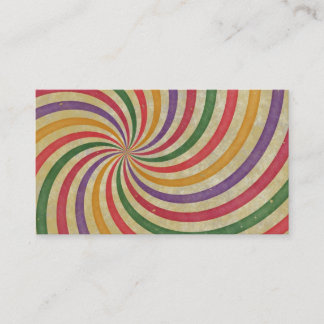 Groovy Spiral Sunbeam Ray Swirl Design grungy Visitenkarte