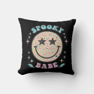 Groovy Spooky Babe Face Happy Halloween Kostüm Re Kissen