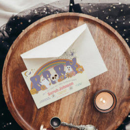 Groovy Spooky Halloween Ghost Girl Babydusche Einladung