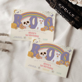 Groovy Spooky Halloween Ghost Girl's Geburtstag Einladung