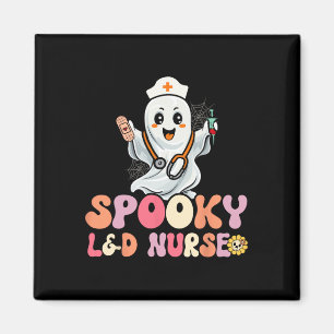 Groovy Spooky Labor und Lieferung Krankenwagen Hal Magnet
