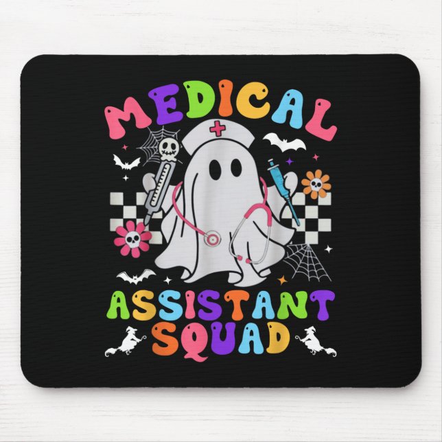 Groovy Spooky Medical Istant Squad Niedlich Hallow Mousepad (Vorne)