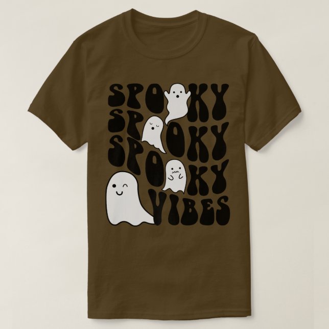 Groovy Spooky Vibes Boo Ghost Spooky Season Funny  T-Shirt (Design vorne)