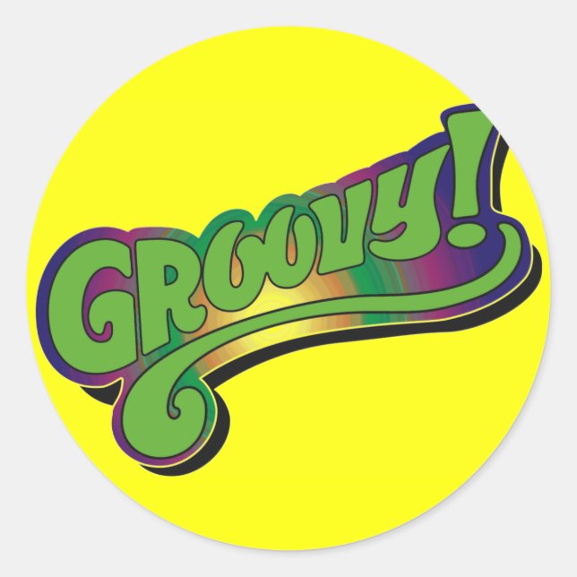 Groovy Sticker (Vorderseite)