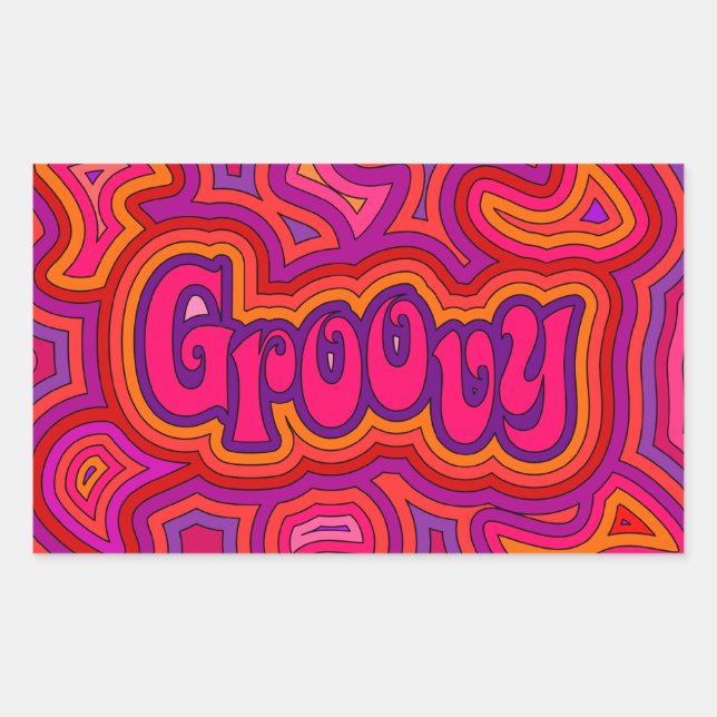 Groovy Sticker (Vorderseite)