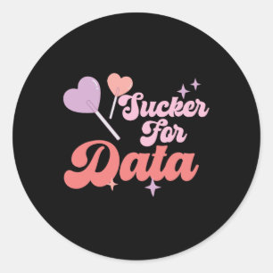 Groovy Sucker für Daten Bcby Valentine Verhalten d Runder Aufkleber