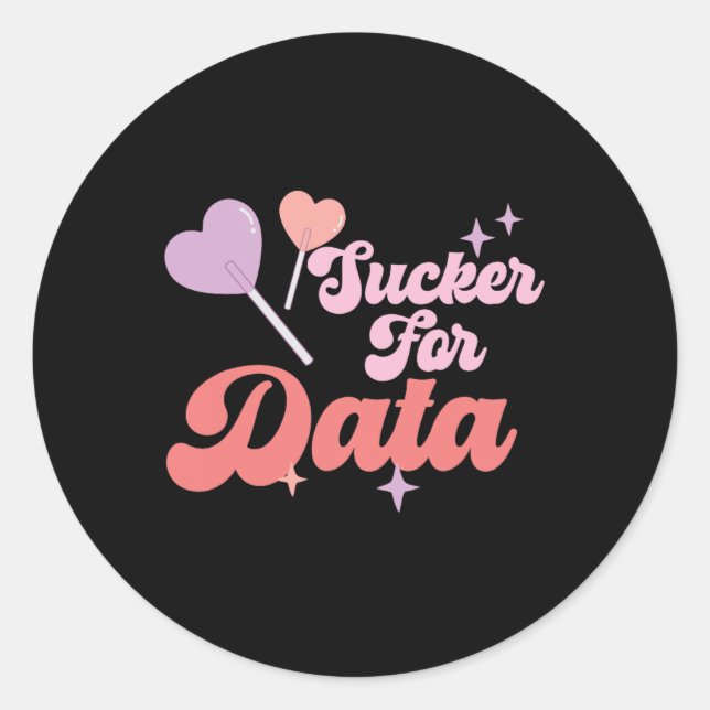 Groovy Sucker für Daten Bcby Valentine Verhalten d Runder Aufkleber (Vorderseite)