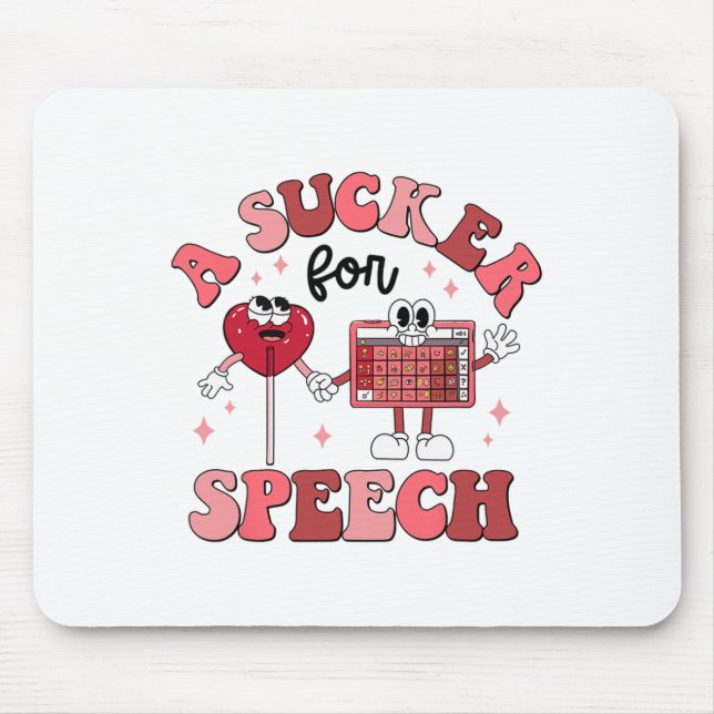 Groovy Sucker spricht Valentine Speech Patholog Mousepad (Vorne)
